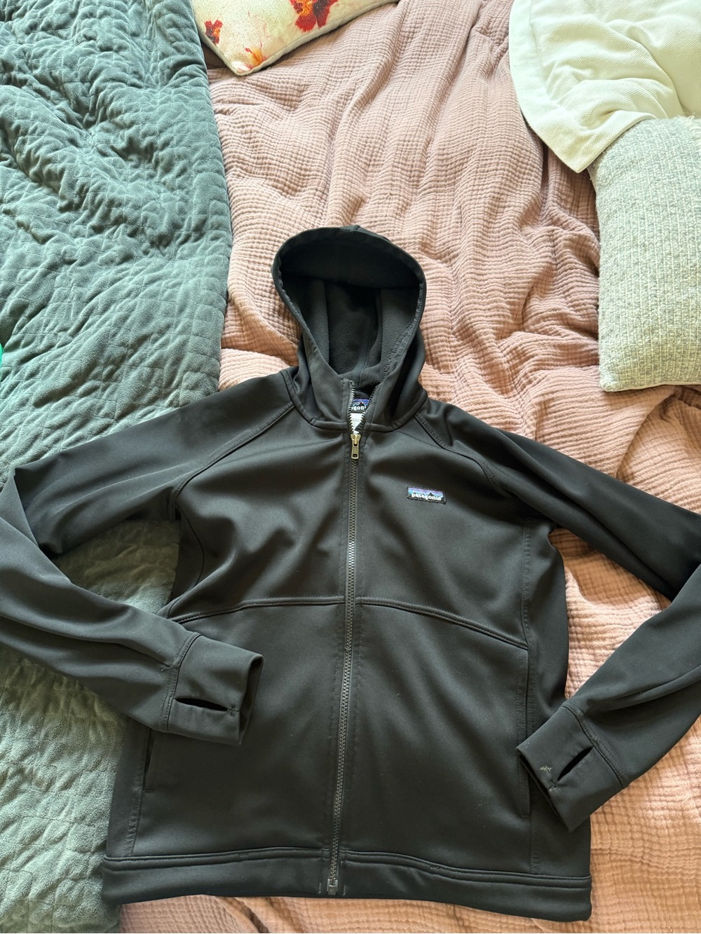 Patagonia women’s Black Full-Zip Performance Hoodie Jacket